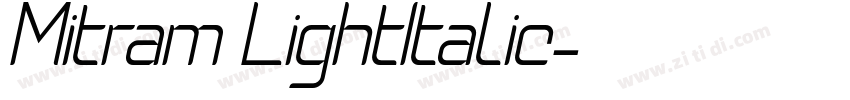 Mitram LightItalic字体转换